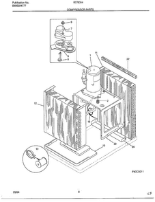 Compressor Parts Diagram and Parts List for 5078004B  Frigidaire Air Conditioner