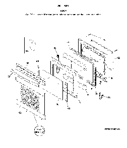 Door Diagram and Parts List for 79095053315  Kenmore Range
