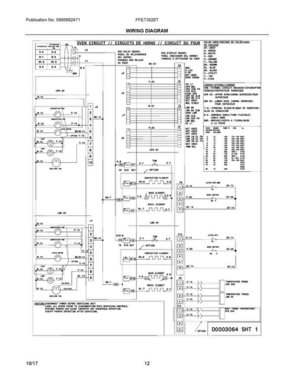 06 - Wiring Diagram Diagram and Parts List for FFET3026TBB  Frigidaire Wall Oven