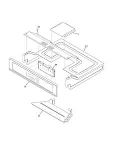 Control Panel Diagram and Parts List for FGEW3065PFB  Frigidaire Wall Oven