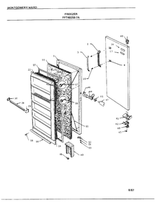 Freezer Diagram and Parts List for 49258-7A  Frigidaire Freezer