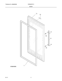 DOOR Diagram and Parts List for KGM220RHY3  Kelvinator Refrigerator