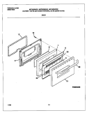 DOOR Diagram and Parts List for MEF322WGSE  Frigidaire Range
