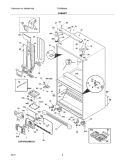 CABINET Diagram and Parts List for FGHB2869LP6  Frigidaire Refrigerator
