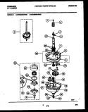 TRANSMISSION PARTS Diagram and Parts List for WA6500ADD2  Frigidaire Washer