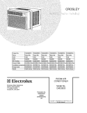 COVER Diagram and Parts List for CAE25ESR16  Frigidaire Air Conditioner