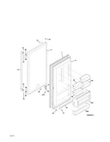 Door Diagram and Parts List for E32AF85PQSA  Electrolux Freezer