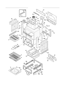 Body Diagram and Parts List for FFGS3025LBE  Frigidaire Range