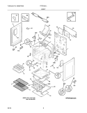 BODY Diagram and Parts List for FFGF3021LBC  Frigidaire Range