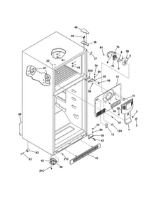 Cabinet Diagram and Parts List for FFHT2126PB0  Frigidaire Refrigerator