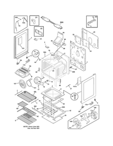 Body Diagram and Parts List for CGGF3054MFC  Frigidaire Range