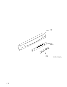 Control Panel Diagram and Parts List for FGCD2456QF1B  Frigidaire Dishwasher