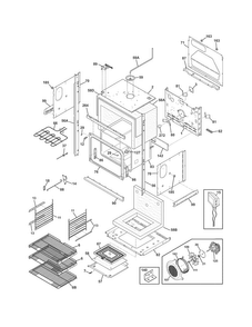Lower Oven Diagram and Parts List for EI30EW45KW3  Electrolux Wall Oven