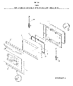 Door Diagram and Parts List for 79093019316  Kenmore Range