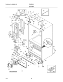 CABINET Diagram and Parts List for EI28BS56IBC  Electrolux Refrigerator