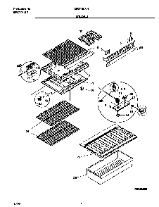 Shelves Diagram and Parts List for GRT16CNHW4  Gibson Refrigerator