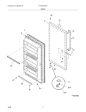 DOOR Diagram and Parts List for FFFU20F3KW0  Frigidaire Freezer