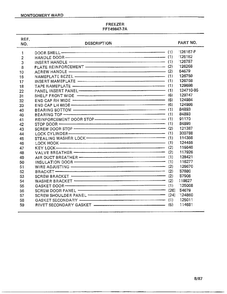 Freezer Page 2 Diagram and Parts List for 49847-7A  Frigidaire Freezer