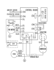 Wiring Diagram Diagram and Parts List for FFRE1533Q14  Frigidaire Air Conditioner