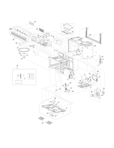 Oven,cabinet Diagram and Parts List for FFMV163PBA  Frigidaire Microwave