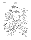 SHELVES Diagram and Parts List for FRT22TSEK5  Frigidaire Refrigerator