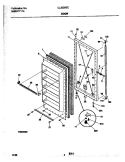 DOOR Diagram and Parts List for UL2030ECW7  Electrolux Freezer