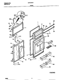 DOOR Diagram and Parts List for GRT18RRCW2  Gibson Refrigerator