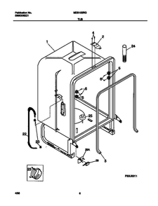 Frigidaire Mdb100rgw0 4 Diagram and Parts List for MDB100RGW0 V2 Frigidaire Refrigerator