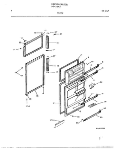 Electrical Equipment Page 3 Diagram and Parts List for 95-2162  Frigidaire Refrigerator