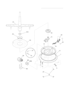 Motor & Pump Diagram and Parts List for WWBD2400HW2A  Westinghouse Dishwasher