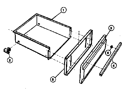 Drawer Diagram and Parts List for 30-4988-10 01 Tappan Range