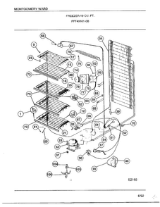 Freezer 19 Cubic Feet Page 5 Diagram and Parts List for 49161-0B  Frigidaire Freezer