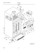 CABINET Diagram and Parts List for GLHT186HQ2  Frigidaire Refrigerator
