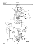 WSHR MTR, HOSE Diagram and Parts List for FLXG52RBS9  Frigidaire Washer Dryer Combo