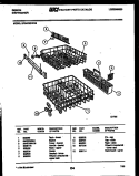 RACKS AND TRAYS Diagram and Parts List for SP24C6DWGB  Gibson Dishwasher