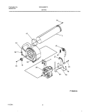 MOTOR Diagram and Parts List for WDG546RET0  Frigidaire Dryer