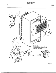 - Diagram and Parts List for FPWW21TIR  Frigidaire Refrigerator