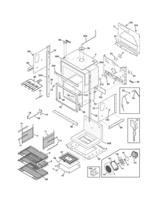 Lower Oven Diagram and Parts List for EW30EW6CGSA  Electrolux Wall Oven