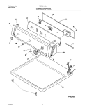 CONTROL PANEL Diagram and Parts List for FER231AS1  Frigidaire Dryer