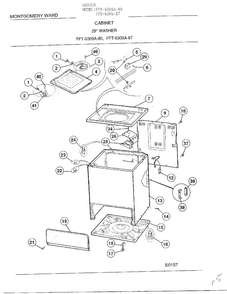 Washer-cabinet Diagram and Parts List for 6309A  Frigidaire Washer