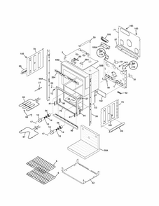 Lower Oven Diagram and Parts List for 79047763406  Kenmore Wall Oven