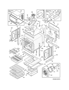 Lower Oven Diagram and Parts List for FGMC2765PFD  Frigidaire Microwave Oven Combo