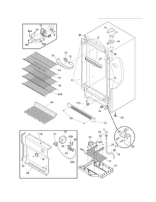 Cabinet Diagram and Parts List for TFRU17B2JWC  Tappan Freezer