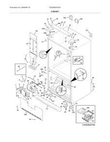 Cabinet Diagram and Parts List for EW28BS87SS1  Electrolux Refrigerator