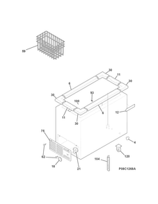 Cabinet Diagram and Parts List for KCNF070QWA  Kelvinator Freezer