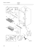 CABINET Diagram and Parts List for UL5000CA8  Frigidaire Freezer