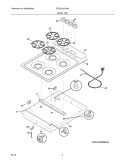 MANITOP Diagram and Parts List for FFGC3005LWA  Frigidaire Cooktop
