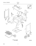BODY Diagram and Parts List for FGF319KSB  Frigidaire Range