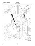 CABINET / DRUM Diagram and Parts List for CDE4000FW1  Crosley Dryer