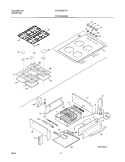 TOP / DRAWER Diagram and Parts List for PLCS389CCC  Frigidaire Range